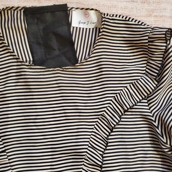 George J. Love striped blouse size L - Picture 4 of 4